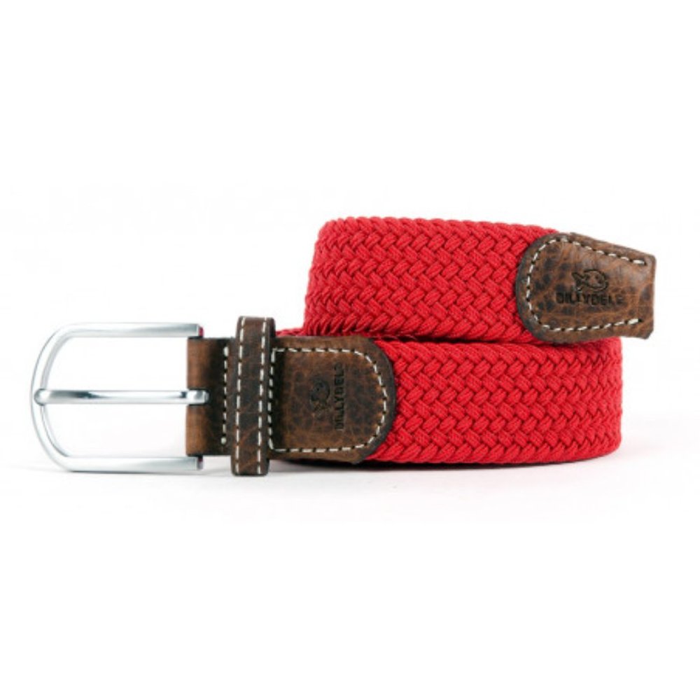 Pomegranate Red - Elastic Woven Belt